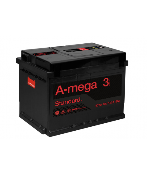 akumulators amega 62 a/h 