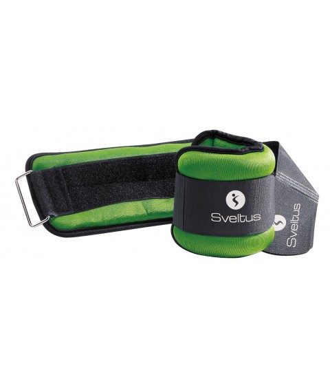 Lycra weighted cuffs SVELTUS VELTUS 0942 2x1kg black/green