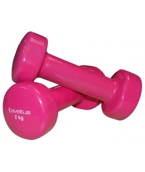 Dumbbells vinyl SVELTUS Epoxy 1182 2x2kg Pink