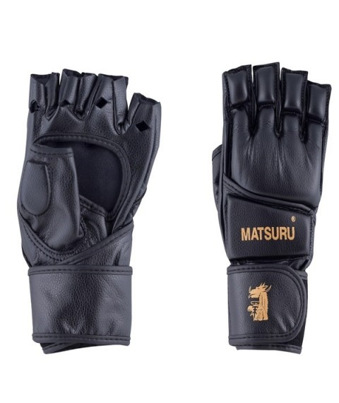 MMA gloves MATSURU XL black synthetic leather
