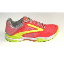 Padel tennis shoes Dunlop EXTREME for women, coral/fluo yellow, size EU 39
