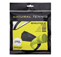 STRINGS - Tennis string Dunlop NT HYBRID YELLOW 1.35/1.30mm set, 12m, black/ yellow Tennis string Dunlop NT HYBRID YELLOW 1.35/1.30mm set, 12m, black/ yellow