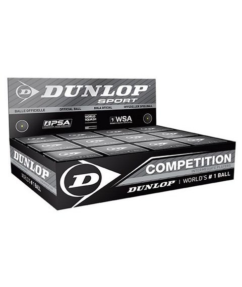 Squash ball Dunlop COMPETITION clubs+10% hang Official ball of PSA World Tour 12-box