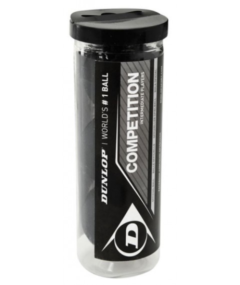 Squash ball Dunlop COMPETITION 1 yellow dot 3 ball tube