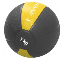 WEIGHTED AND MEDICINE BALLS - Weight ball SVELTUS Medicine Ball 1kg D19,6cm Black / Yellow Weight ball SVELTUS Medicine Ball 1kg D19,6cm Black / Yellow