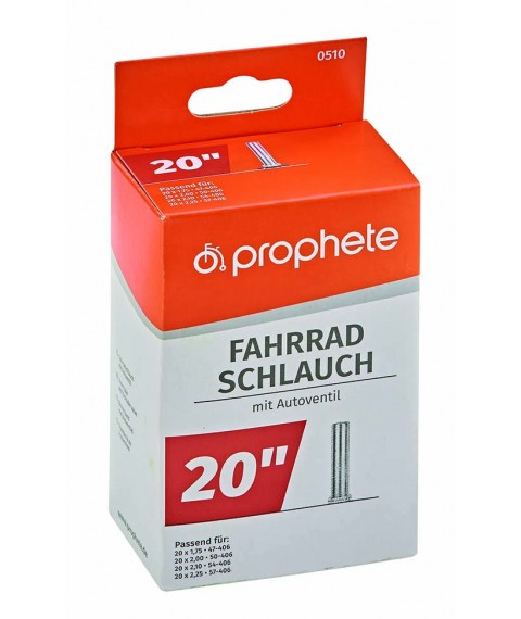 Bicycle tube with automatic valve 20