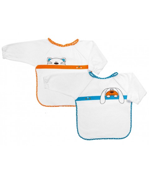 Long-sleeves terry bib FASHY 1716 00 33x40 cm velcro closure 2pcs.