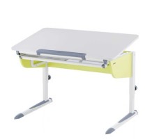 Adjustable desk KETTLER LOGO UNO X for children, white/white/lime