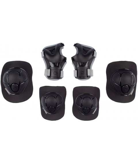 Protector set for kids NIJDAM NEO NERO N61EC01 L Black/Grey