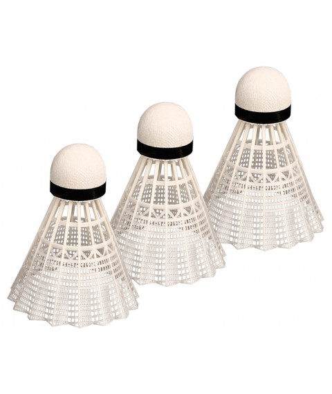 Badminton shuttles AVENTO 65SD 3pcs White/Black