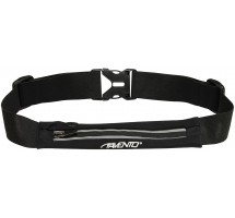 Waistbelt with expandable bag AVENTO 21PA Black/Silver