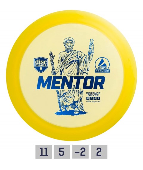 DISCMANIA Distance Driver PREMIUM MENTOR 11/5/-2/2 Yellow