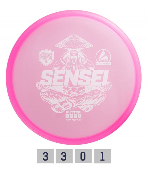 Discgolf DISCMANIA Putter PREMIUM SENSEI 3/3/0/1 Pink