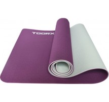 Yoga mat Toorx Professional MAT184 TPE 183x60x0,6cm Pearl/Burgundy