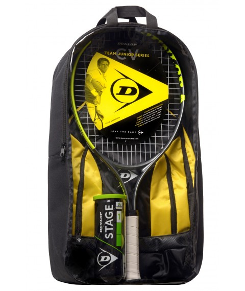 Tennis set Dunlop CV Team JNR 25+ DUNLOP CLUB backpack+DUNLOP Stage2 tennis balls