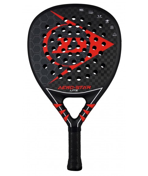 Padel tennis racket Dunlop AERO-STAR LITE 350g professional 12K-Carbon Hybrid UltraSoft