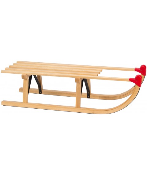 Wooden sledges NIJDAM DAVOS 90 cm 90 x 30 cm blanc