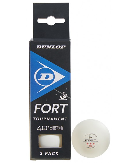 Table tennis balls Dunlop FORT TOURNAMENT 3 pcs ITTF approved